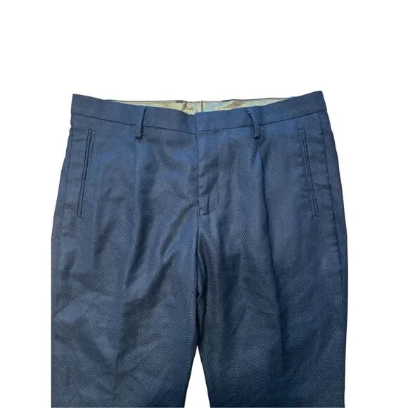 PIAZZA ITALIA Men’s Blue Trouser Dress Pants Slacks Regular Fit Size 48